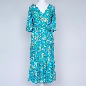 Lilly Pulitzer Women's Brantley V-Neck Midi Wrap Dress Size Small